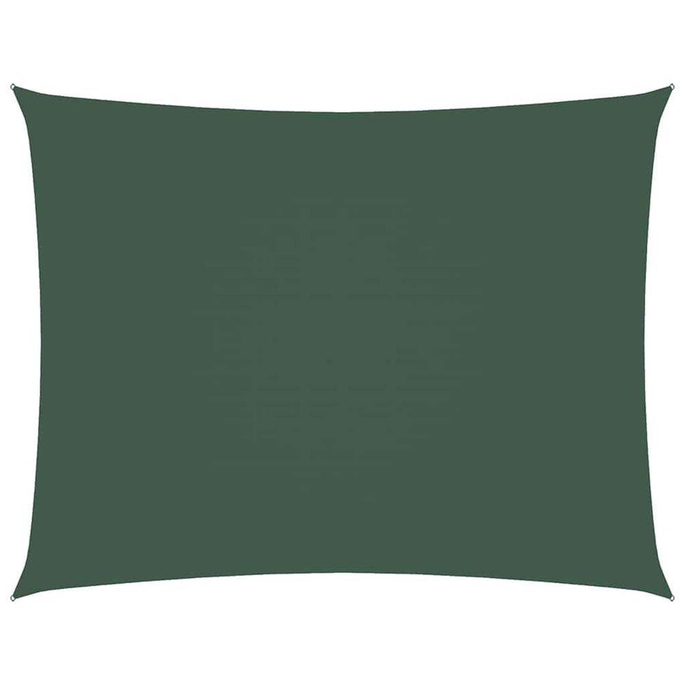 Voile de parasol tissu oxford rectangulaire 2,5x3,5m vert foncé
