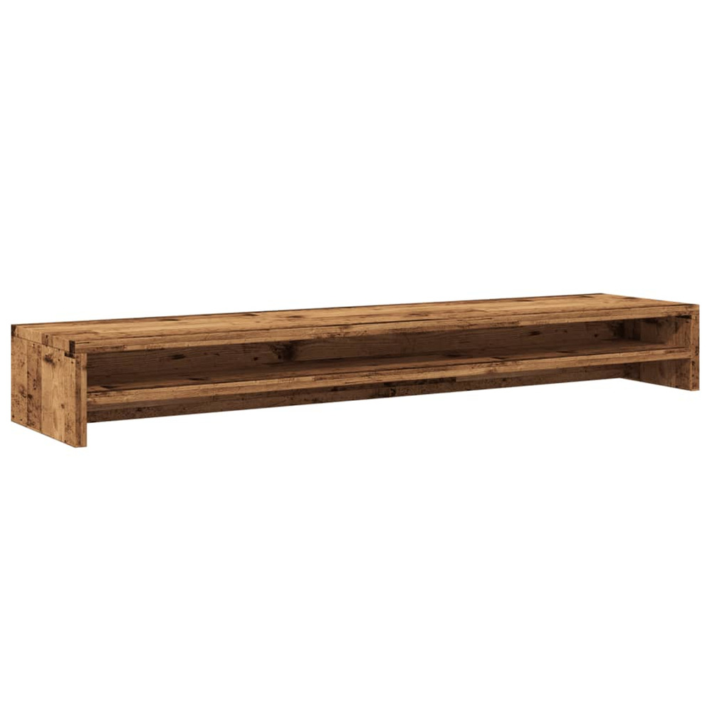 Support de moniteur vieux bois 100x24x13 cm bois d'ingénierie