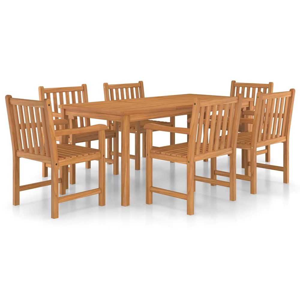 Ensemble de salle à manger de jardin 7 pcs 180x90cm teck massif