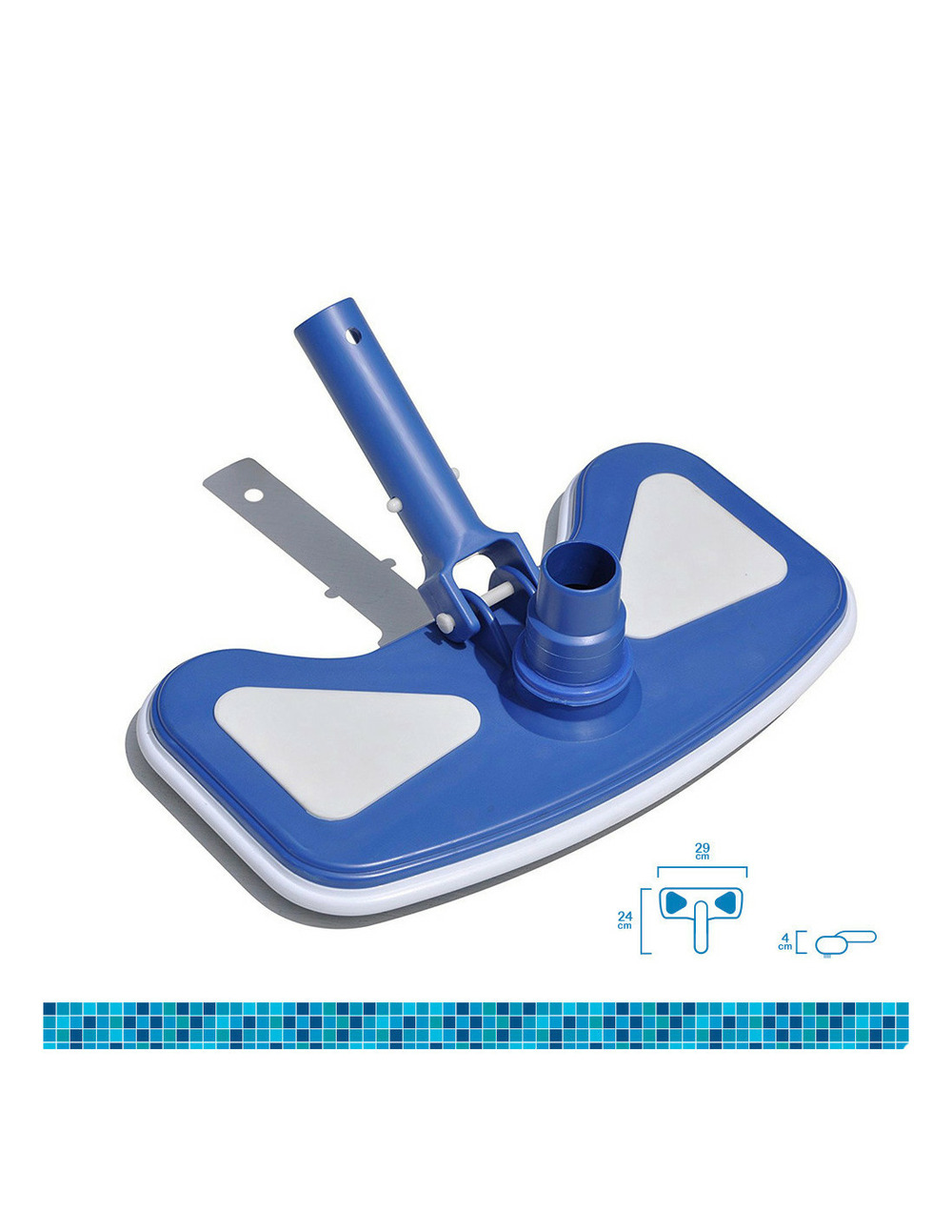 Nettoyeur de piscine manuel classic 29x24x4cm couleur bleu edm