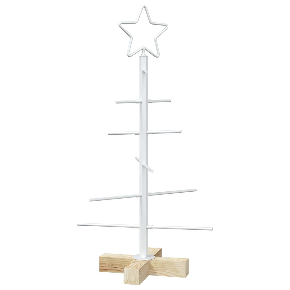 Sapin de noël en métal avec support kuopio 60 cm acier blanc