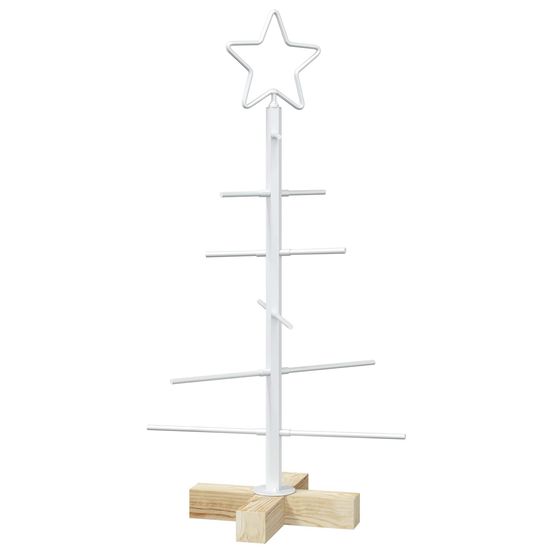 Sapin de noël en métal avec support kuopio 60 cm acier blanc
