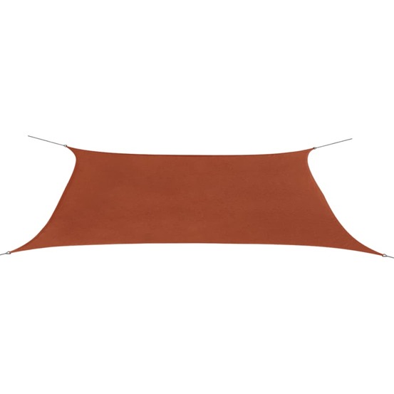 Voile toile d'ombrage parasol en tissu oxford rectangulaire 4 x 6 m terracotta