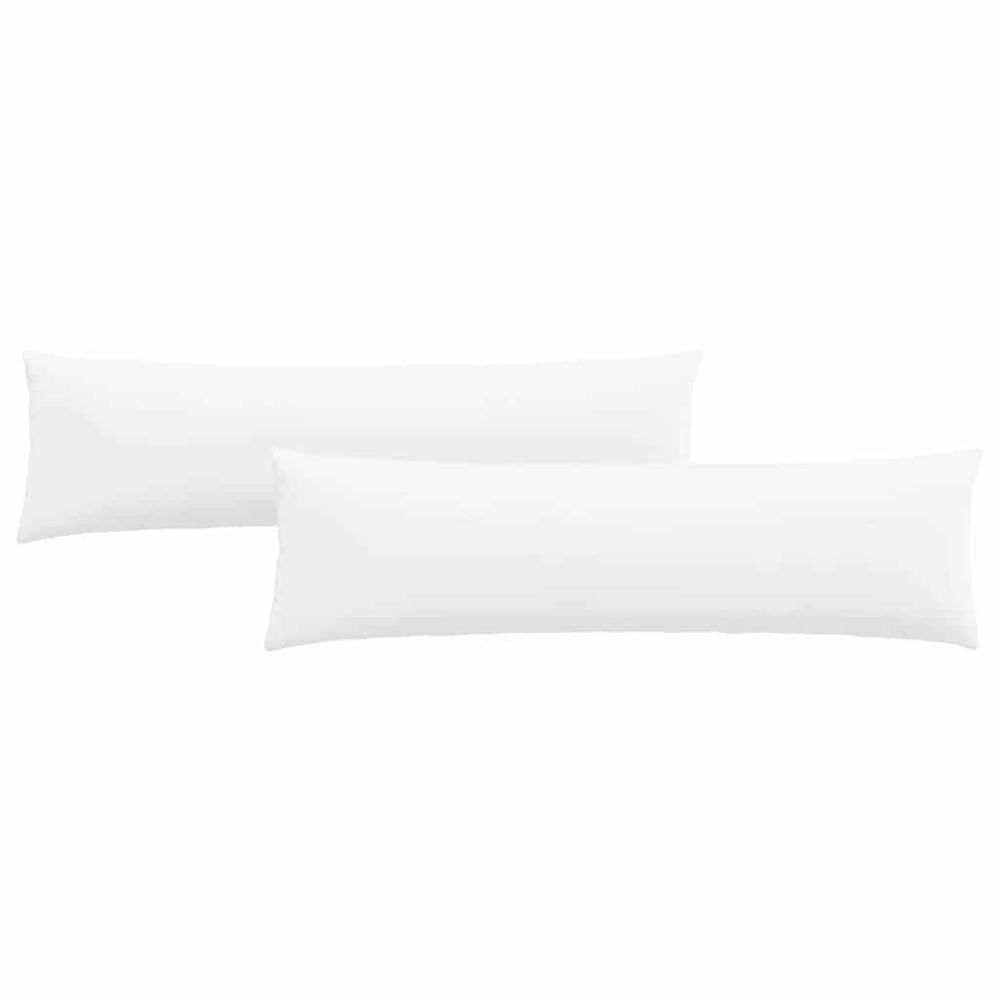 Coussins de canapé 2 pc tissu blanc 145 x 40 cm