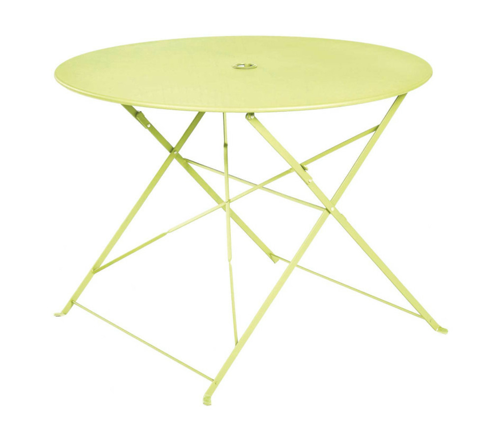 Table de jardin pliante - 4 places - vert pomme - bellagio