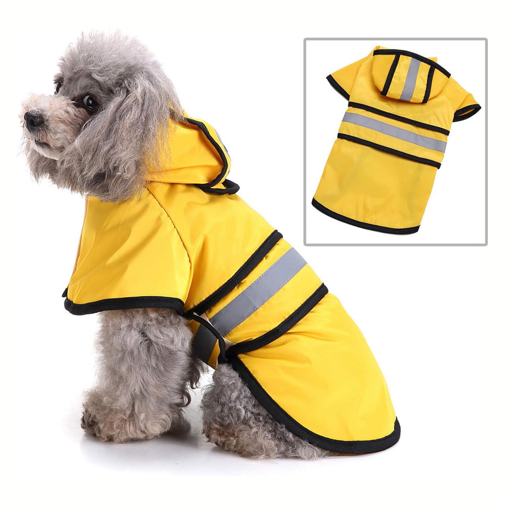 Réfléchissante manteau chien pluie avec capuche manteau imperméable