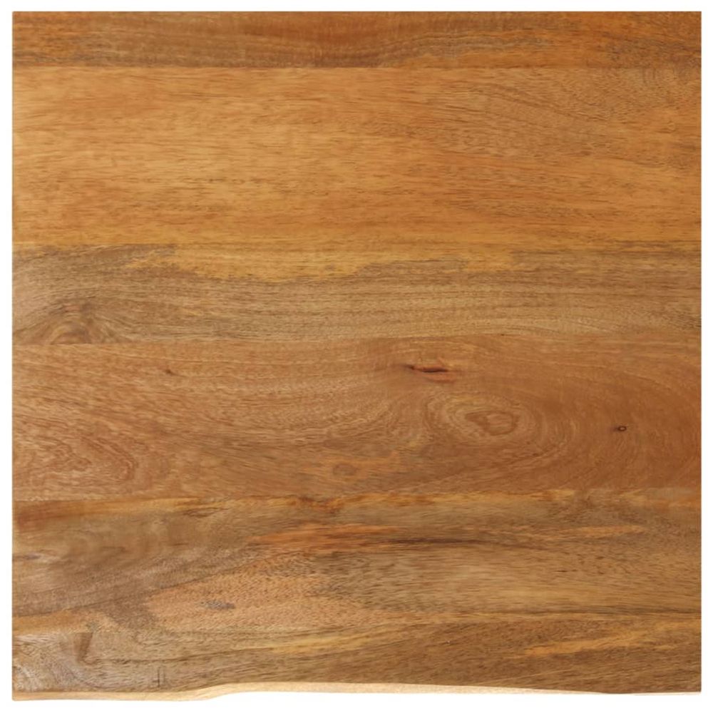 Dessus de table à bord vivant 80x80x2,5 cm bois massif manguier