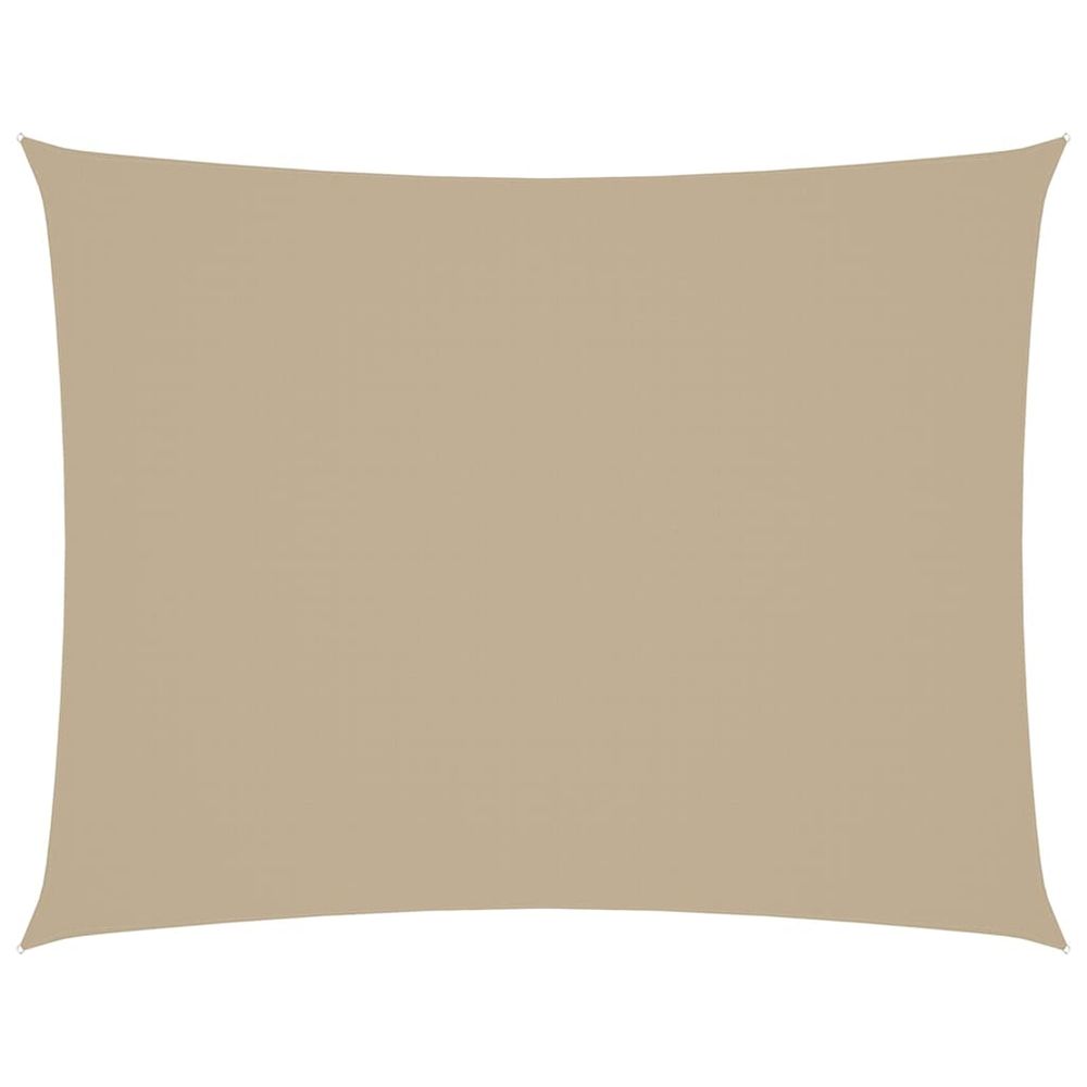 Voile de parasol tissu oxford rectangulaire 4x5 m beige