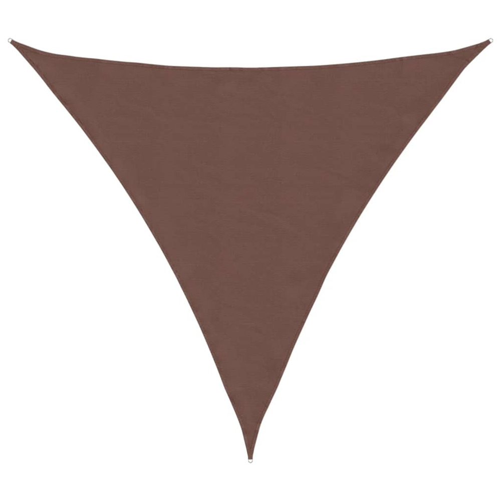Voile de parasol tissu oxford triangulaire 3,6x3,6x3,6 m marron