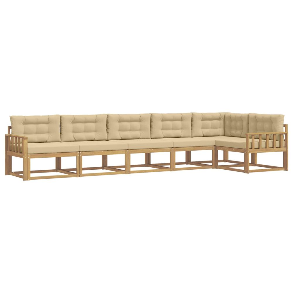 Ensemble de canapés d'extérieur 4 pc blanc et beige polyester