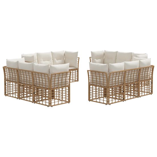 Ensemble de canapés d'extérieur naturel polyester