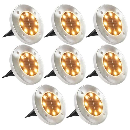 LAMPE SOLAIRE DE SOL 8 PCS LUM-(865455)