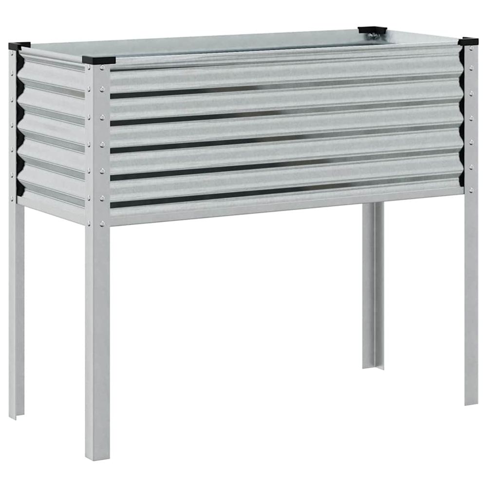 Jardinière d'extérieur de jardin 100 x 45 x 90 cm acier galvanisé