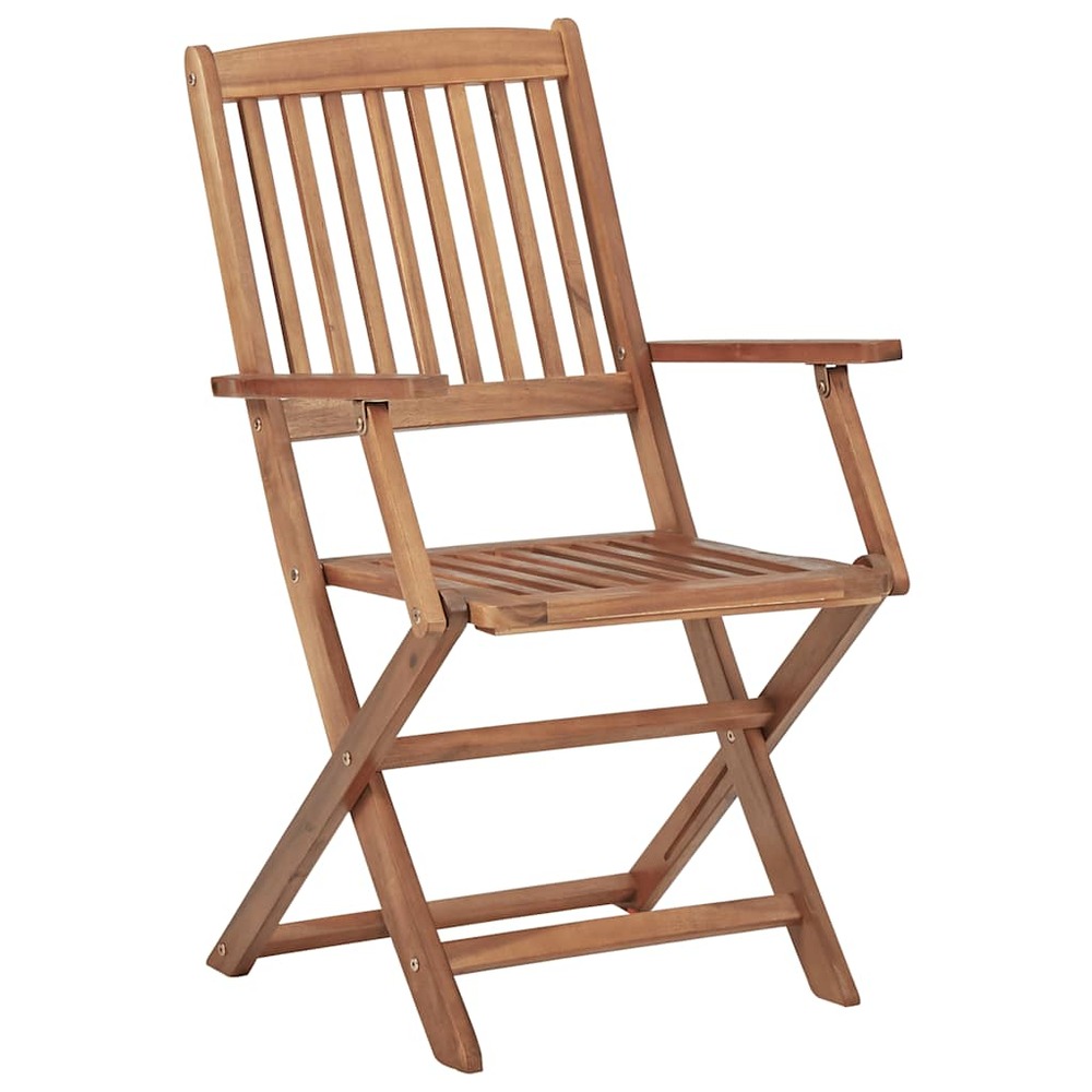 Chaises pliables de jardin 6 pcs bois d'acacia solide