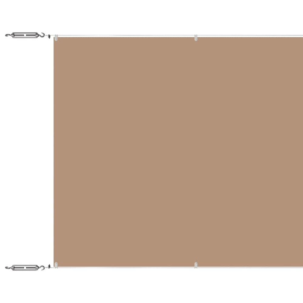 Auvent vertical taupe 140x800 cm tissu oxford