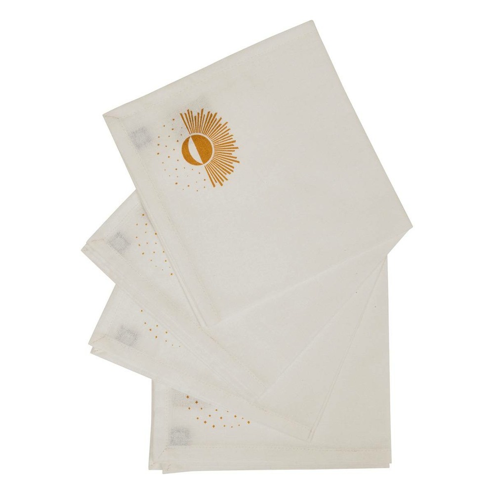 4 serviettes solaris blanc l40xp40xh0,1cm
