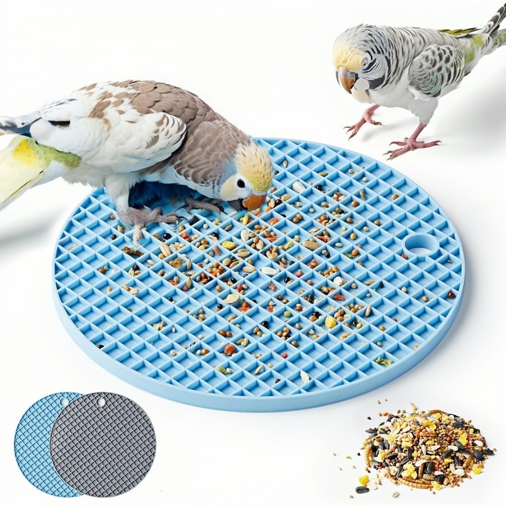 Lot de 2 tapis d'alimentation lente pour oiseaux