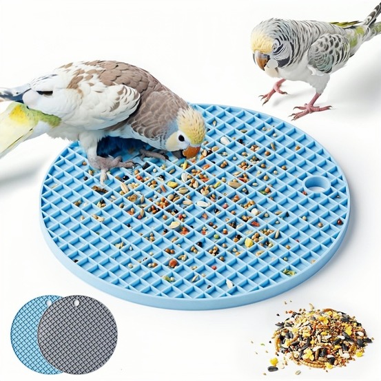 Lot de 2 tapis d'alimentation lente pour oiseaux