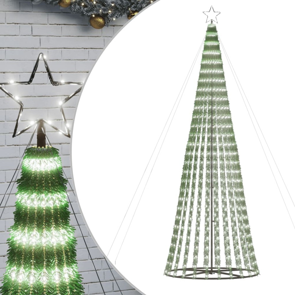 Sapin de noël à led 688 led blanc froid 300 cm