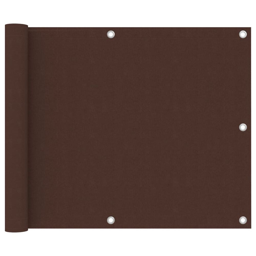 Écran de balcon marron 75x500 cm tissu oxford