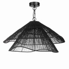 Mica decorations lampe suspendue feron - 55x55x31 cm - fer - noir