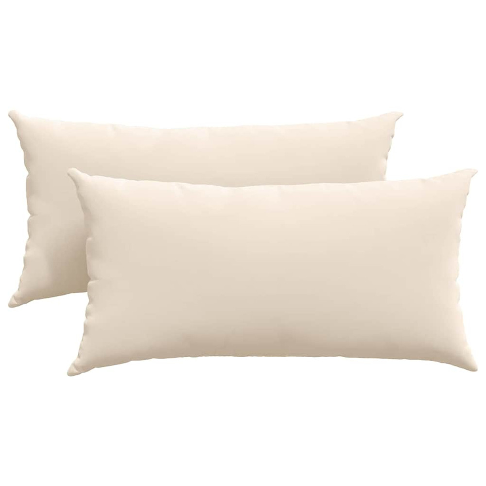 Coussins de canapé 2 pcs beige 80 x 40 cm tissu