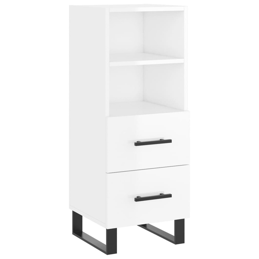 Buffet bahut commode armoire meuble de rangement organisateur cuisine salle de séjour salon brillant 34,5 x 34 x 90 cm bois d