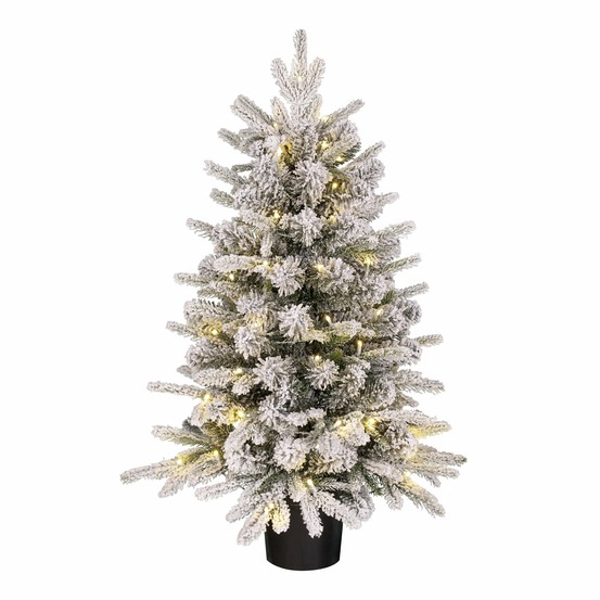 Black box trees grimshaw sapin de noel potted dual led vert givre blanc chaud 50l 120 tips batterie et minuteur-h90xd61cm