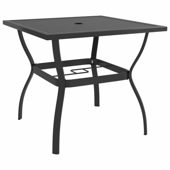 Table de jardin anthracite 81,5x81,5x72 cm acier