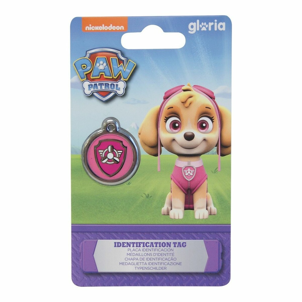 Plaque d'identification pour collier the paw patrol skye taille m