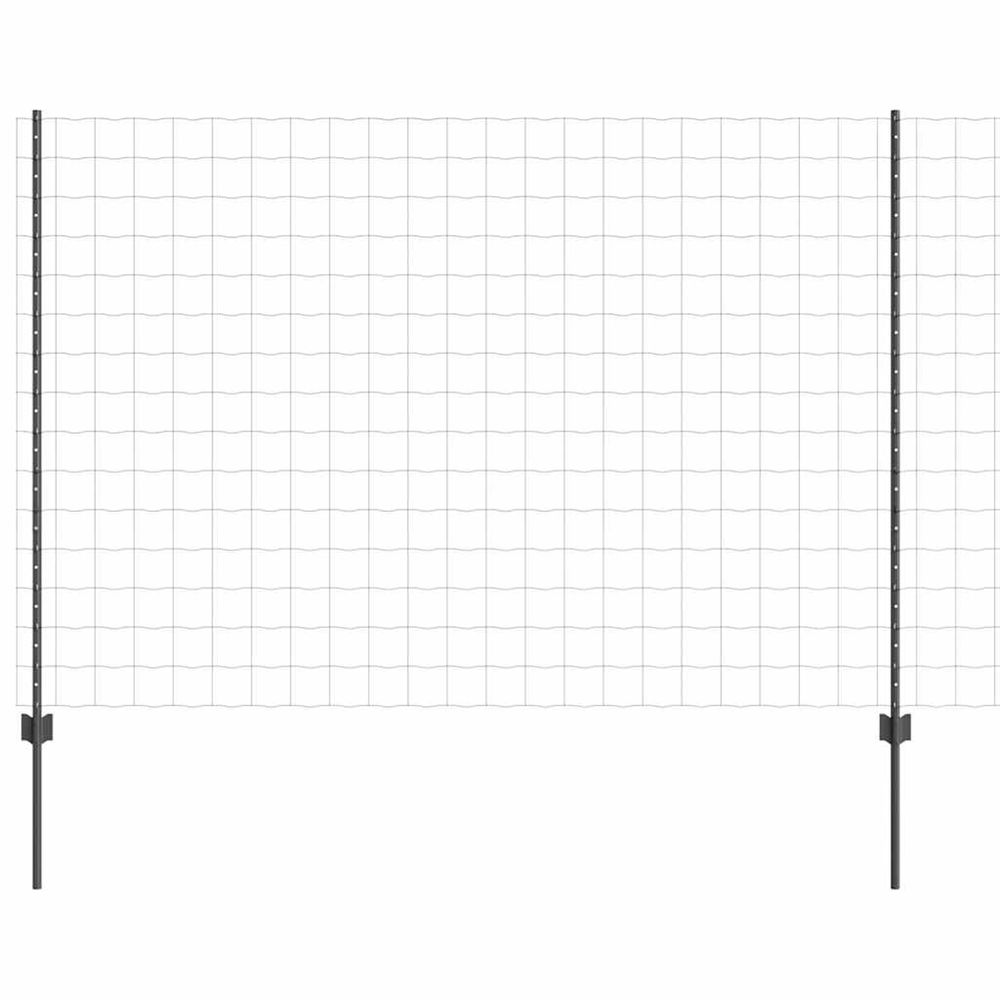 Clôture euro avec poteau 10 x 1,6 m acier recouvert de pvc gris