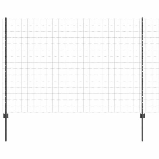 Clôture euro avec poteau 10 x 1,6 m acier recouvert de pvc gris