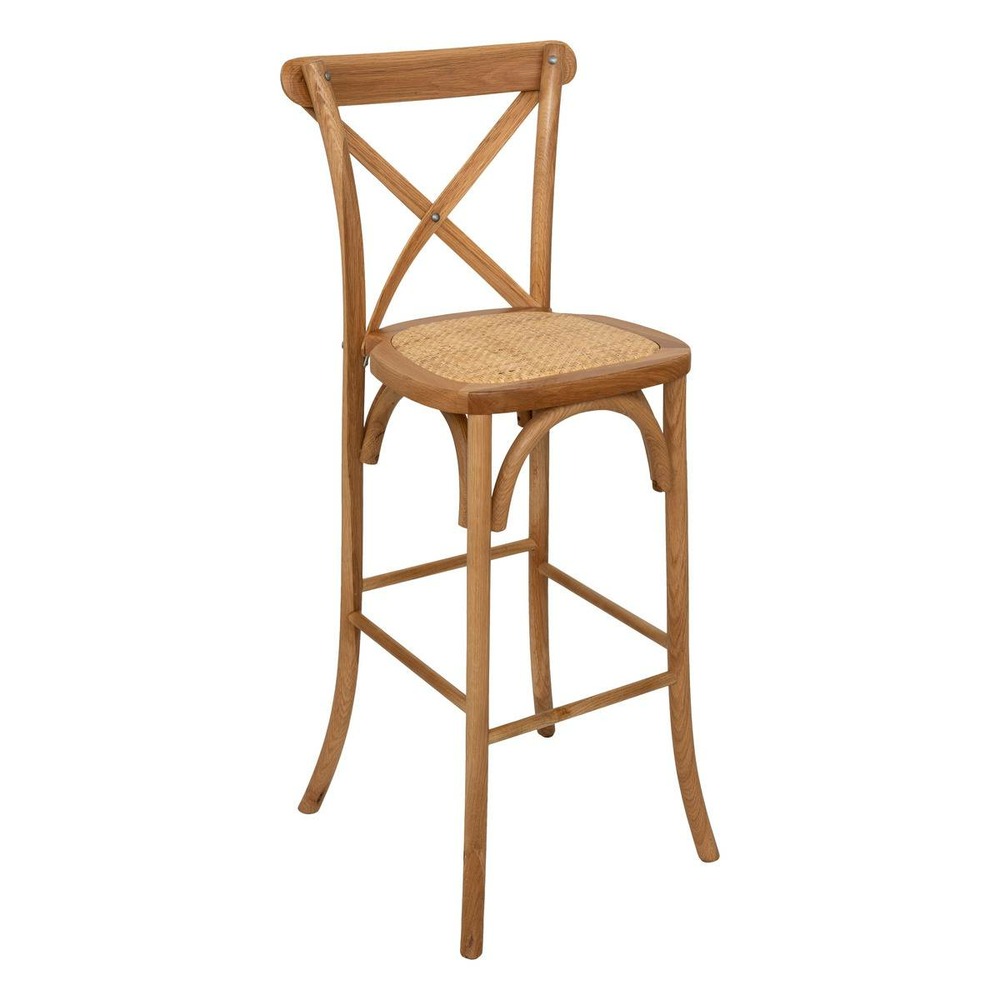 Tabouret de bar isak chêne beige h110cm