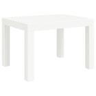 Table de jardin blanc 59x47x40 cm pp