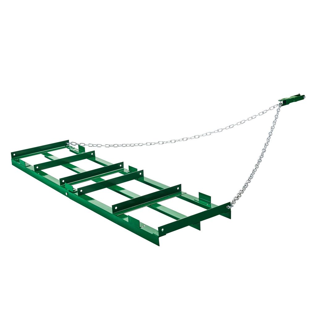 Herse niveleuse remorquable 1830 x 500 mm avec barres et chaîne 1830 mm, pour allée en gravier, vtt, utv et tracteur de pelouse