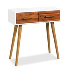Buffet bahut armoire console meuble de rangement bois d'acacia massif 75 cm