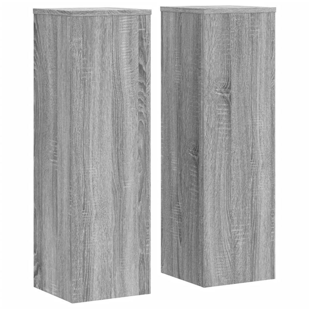 Support de plante 2 pièces sonoma gris 25 x 25 x 80 cm