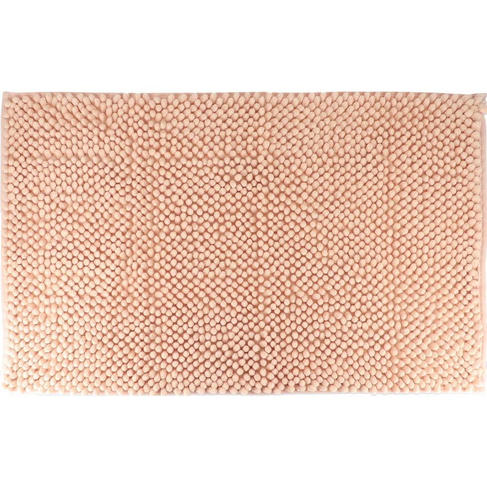 Tapis microfibre boules 50x80 cm - rose poudre
