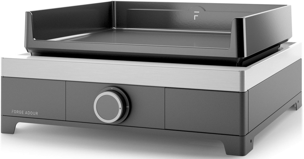 Plancha gaz 3.2kw plaque fonte émaillée 43.5x40.5cm - moderng45a