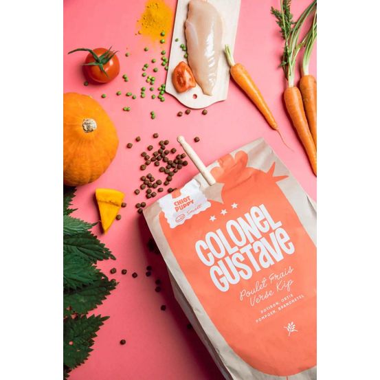 Croquettes super premium au poulet avec viande fraîche, sans céréale, pour chiot