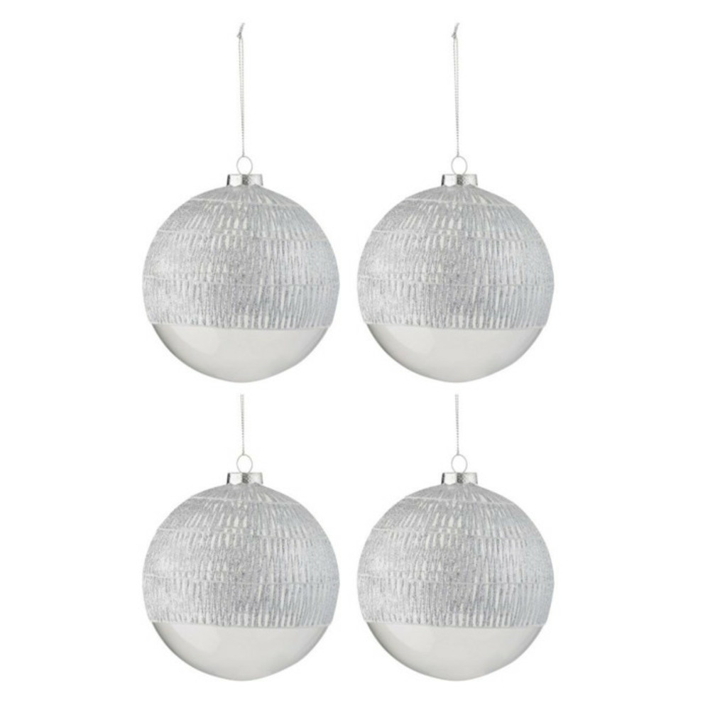 Lot de 4 boules de noël 