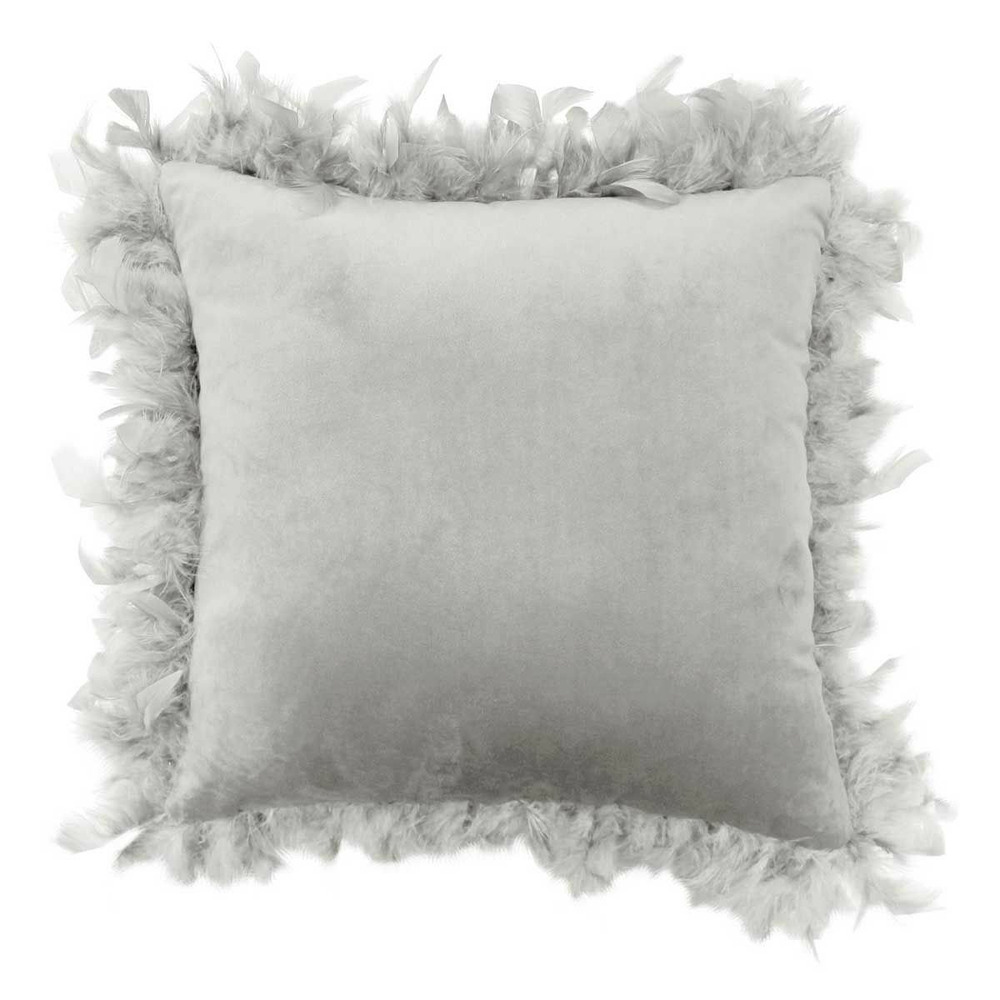 Coussin déco plumes 