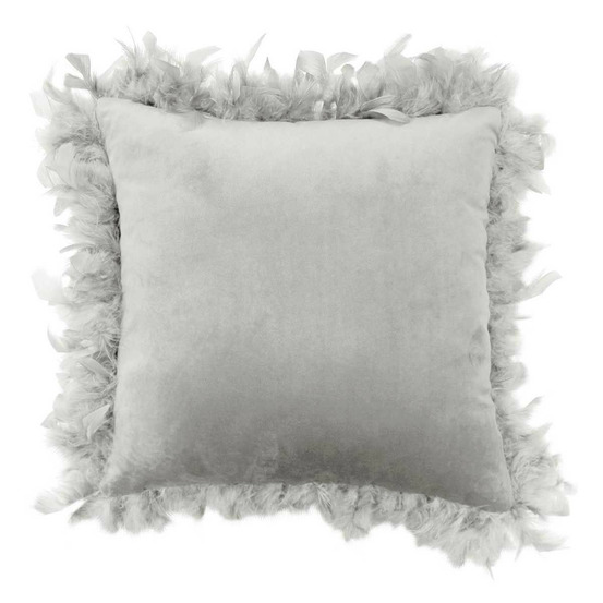 Coussin déco plumes