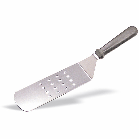 Spatule en inox perforée manche en abs l 38 cm - pujadas