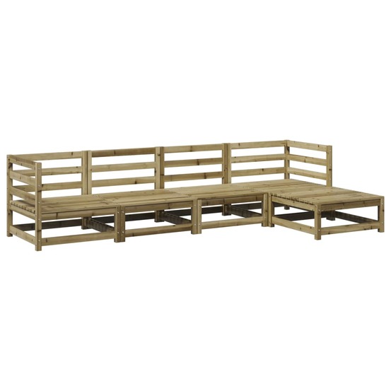 Salon de jardin 5 pcs bois de pin imprégné