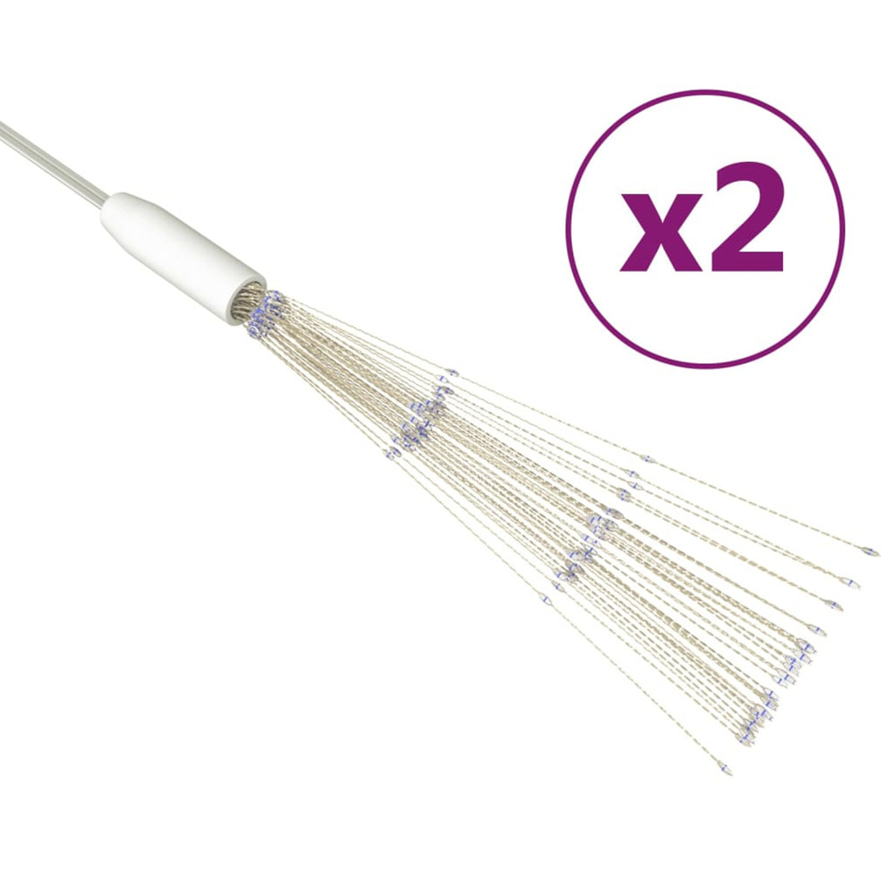 Feux d'artifice de noël d'extérieur 2 pcs bleu 20 cm 280 led