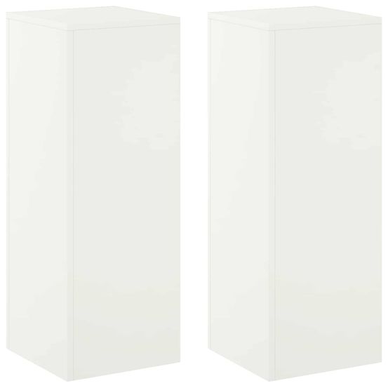 Support de plante 2 pcs blanc 30 x 30 x 80 cm acier