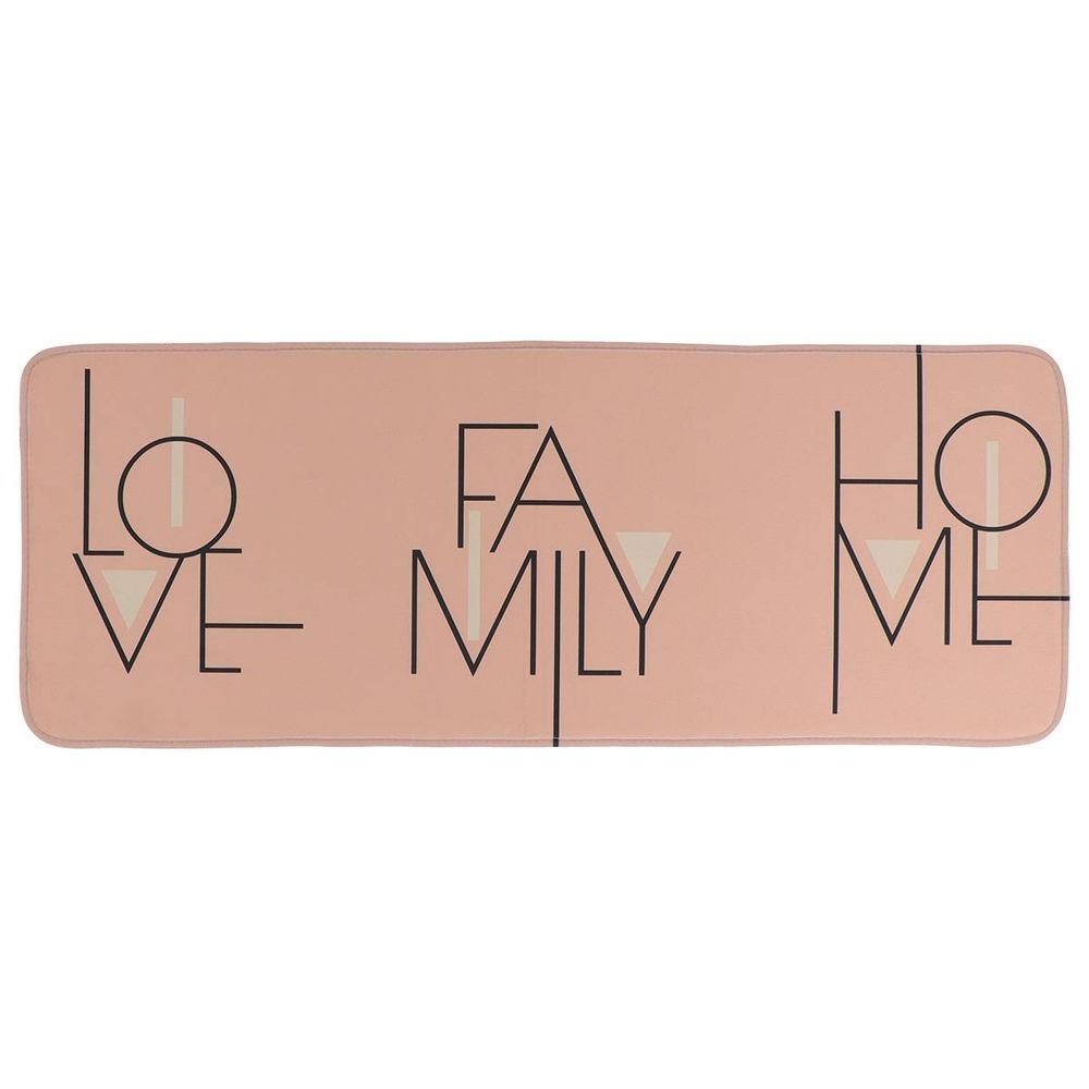 Tapis microfibre imprime 45x120 cm - minimalist blush