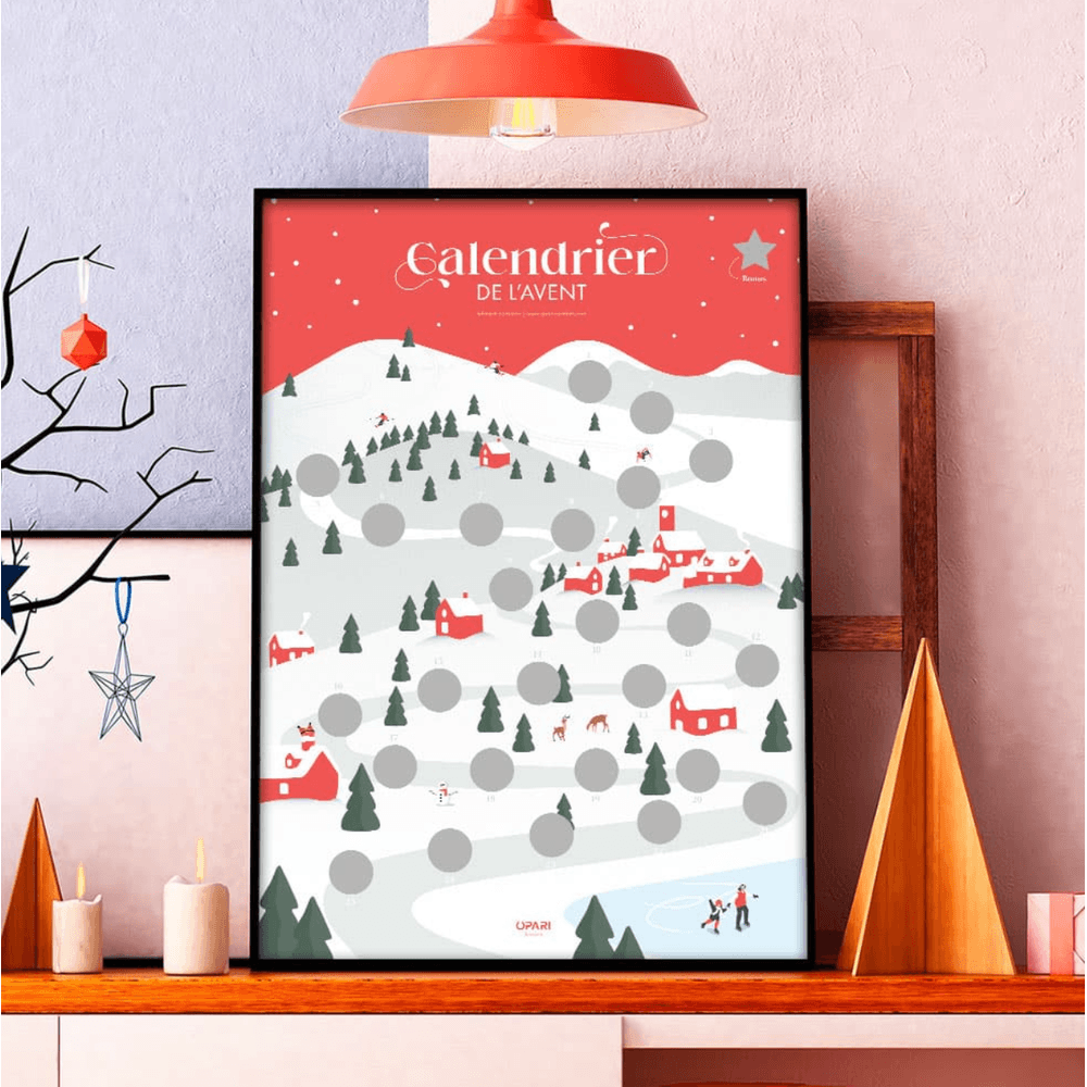 Calendrier de l'avent à gratter - famille