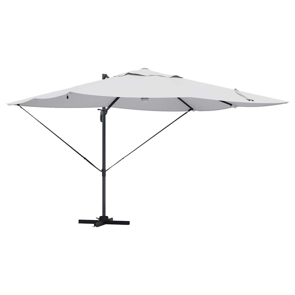 Parasol sable 351 x 250 x 253 cm polyester et aluminium